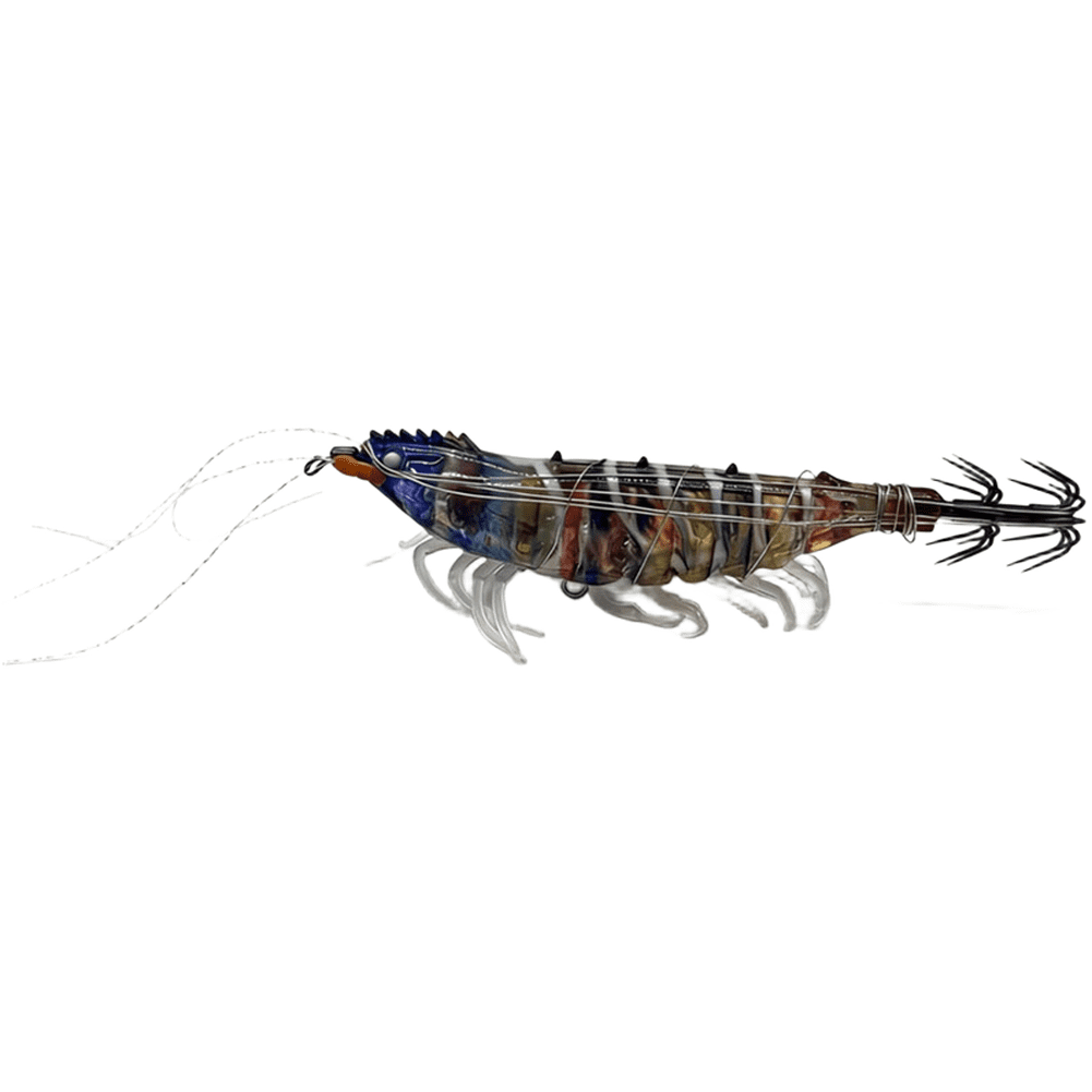 GRIMPEX 10.5cm Horizontal Binding Bait Luminous Steel Wire Shrimp Sea Fishing Squid Hook Gray