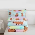 thumbnail image 5 of Erosebridal Brown Cartoon Capybara Twin Comforter Sets,Colorful 3D Stars Pattern Bedding Set For Kids Teens Reversible 2 Pieces, 5 of 7