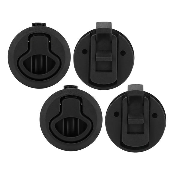61mm/2.4in Marine Flush Pull Slam Latch Round Ring Lock Boat Cabinet Hardware for Hatches Yachts RVs