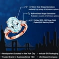 thumbnail image 2 of Gem Stone King 18K Rose Gold Plated Silver Sky Blue Topaz and Lab Grown Diamond Engagement Ring for Women | 6.88 Cttw | Oval 14X10MM | Gemstone November Birthstone | Size 6, 2 of 6
