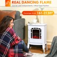 thumbnail image 3 of Spaco 22 inch Electric Fireplace Stove, Freestanding Fire Place Heater with Realistic Flame Effect, Fireplace Heater with Overheating Safety Protection, White, 3 of 7