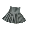 thumbnail image 2 of uublik Girls Skirts Gray Pleated Skirts School Kids Casual Midi Flare A Line Uniform Skorts Skirt Size 2T-8, 2 of 3