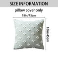 thumbnail image 6 of Unique Bargains 2 Pcs Jacquard Decoration Throw Pillow Cover Grey 18" x 18", 6 of 6