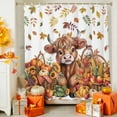thumbnail image 4 of Scottish Highland Cattle Shower Curtain for Bathroom, Country Autumn Pumpkin Corn Waterproof Shower Curtains Washable Quick Dry with Hooks Bathtub Curtains 60x72 IN, 4 of 6