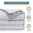 thumbnail image 6 of Casa Platino Twin Quilted Blanket - Quilted Summer Blanket, Pre-Washed Soft Breathable, Microfiber Down Alternative Fill, All Season Warm Blanket - White Base Grey Dot, 6 of 8