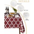 thumbnail image 2 of Retro Moroccan Table Cloth 54x54 Inch Square, Trellis Red Black Ombre Abstract Geometric Waterproof Tablecloth Washable Table Cover for Party Picnic Dinner Decor, 2 of 9