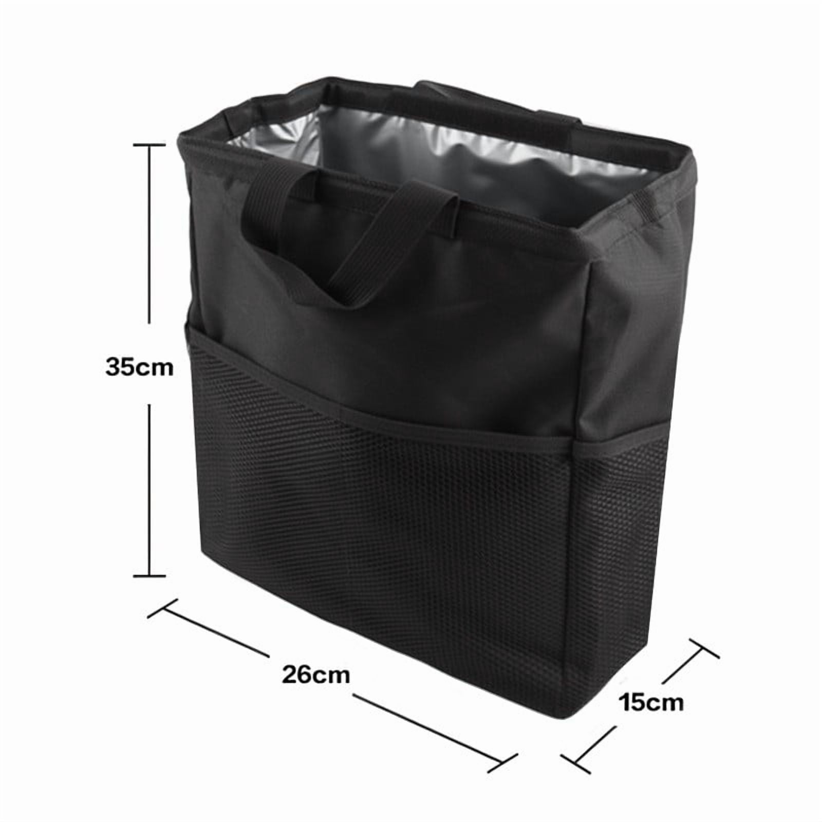 YIWEI Car Seat Back Organizer With 13L Cooler Bag, 600D Oxford Storage Hanging Pocket for Travel Essentials, Foldable Multi-Compartment Insulated Holder for Suv Truck Van, Black