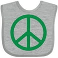thumbnail image 3 of Inktastic Green Symbol Peace Sign Boys or Girls Baby Bib, 3 of 4