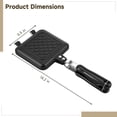 thumbnail image 3 of Portable Non‑Stick Stovetop Sandwich Maker – Single Sandwich Press with Pattern, Aluminum Alloy Double‑Sided Heating Pan, 14.2" x 6.5", for Home, Camping & Breakfast, 3 of 5
