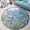 Star, variant on Circle Area Rug, Ufo Abduction Rooster Washable Non-Slip Floor Carpet, Soft Rug for Living Room Bedroom Decor 24 Inch