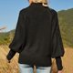 thumbnail image 3 of Gibobby Suéter de Cuello Redondo para Mujer, Suéter clásico de algodón Suave con Cuello Barco para Mujer Suéter para Mujer(Negro,CH), 3 of 5
