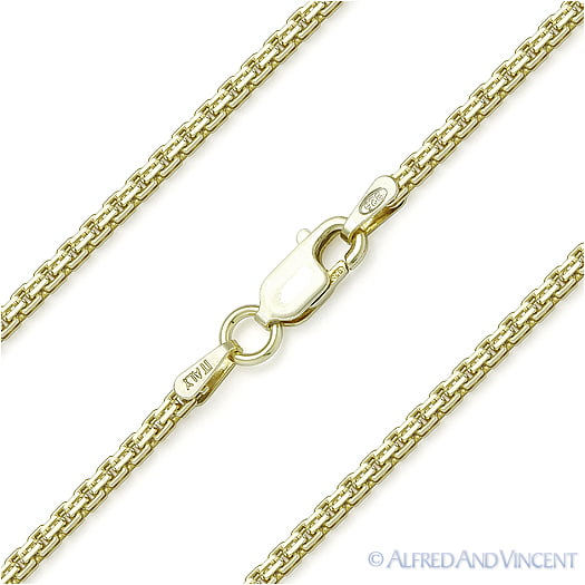 Details about   14K Solid Yellow Gold Box Chain Necklace 0.8 mm Lobster catch 