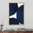 thumbnail image 5 of PixonSign Framed Canvas Print Wall Art Geometric Pastel Navy Blue Vintage Circle Collage Abstract Shapes Illustrations Modern Art Decorative Minimal for Living Room, Bedroom, Office - 24"x36" NATURAL, 5 of 5