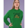 thumbnail image 2 of Witches Be Crazy. Lettering Hoodie Women -Image by Shutterstock, Female 4X-Large, 2 of 4