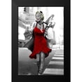 thumbnail image 2 of Brando, JJ 17x24 Black Modern Framed Museum Art Print Titled - Marilyn In The City Red Dress, 2 of 5