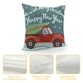 thumbnail image 4 of GOSMITH  Pink Pickup Truck We Wish You Merry Christmas and Happy New Year Cotton Linen Decorative Lumbar Throw Pillow Cover Case Bed Sofa Chair Home Decoration Rectangular 12 x 20 Inches, 4 of 5