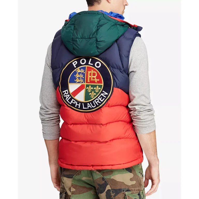 Polo Ralph Lauren Downhill Skier Men's Hooded Down Vest Size Polo Ralph Lauren Downhill Skier Men's Hooded Down Vest Size