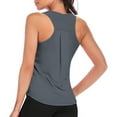 thumbnail image 3 of Womens Tank Tops Workout Tops Athletic Sports Running Tank Mesh Yoga Training Solid Color Tops, 3 of 7