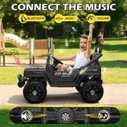 East doll 12V Ride on Toys for Toddlers, Electric Car for Kids, Kids Car with Remote Control, Bluetooth, Music, 3 Speeds for Kids Gifts, Black