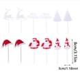 thumbnail image 3 of Home99 Santa Claus Reindeer Tree Fruit Fork Food Sign Children's Cake Dessert Bento Toothpick, 3 of 7