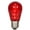 Red, variant on Vickerman S14 LED Red Transparent Plastic Bulb E26 Medium Nickel Base, 5 per pack.