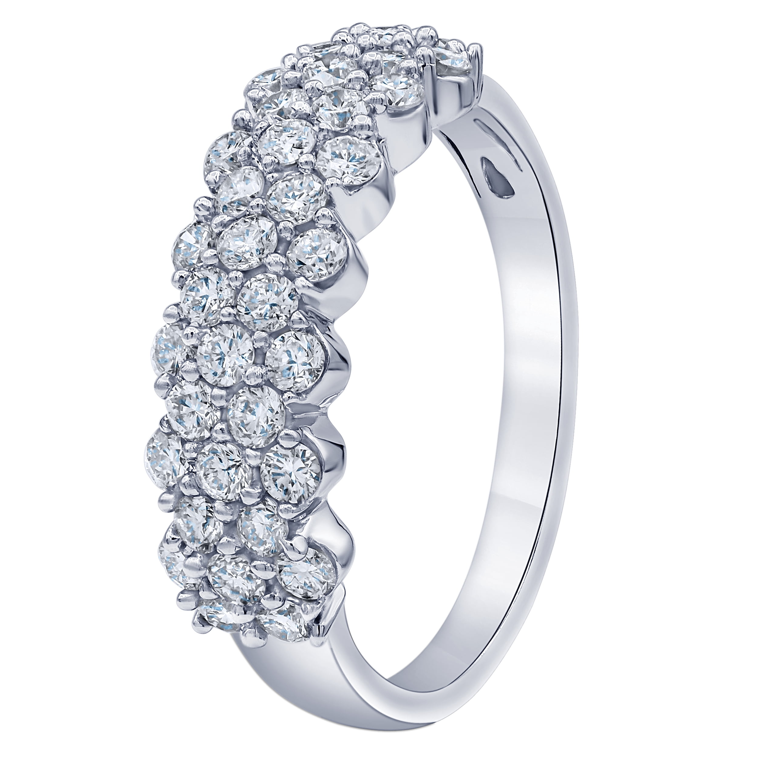 Arista 1 Carat T.W Lab Grown Diamond Classic Women's Anniversary Ring in Sterling Silver (I, SI)