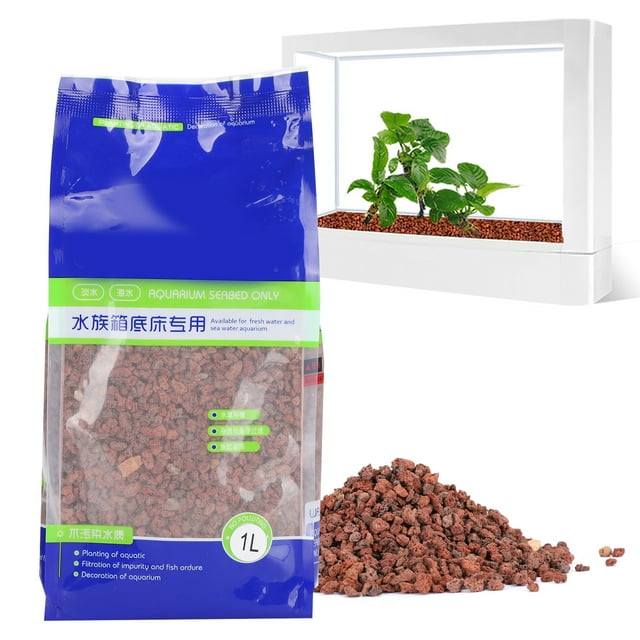 Aquarium Aquarium Landscaping Grava Volcanic Volcanic Sand Tistanas de Pescado Decoración Pebbles Colorfast 1L