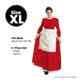 thumbnail image 4 of The Costume Center 2 Piece Soft Red and White Mrs. Claus Christmas Charmer – Size X Large, 4 of 5