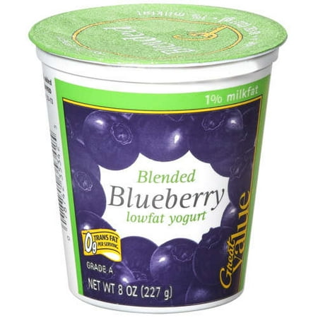 Great Value: Blueberry Yogurt, 8 oz
