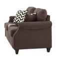 thumbnail image 5 of Poundex 2 Piece Fabric Sofa Set with USB Console in Dark Coffee, 5 of 9