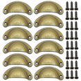 thumbnail image 1 of Ensemble de 12 Pcs Poignées Demi-Circulaires en Forme de Tasse en Bronze, 1 of 5