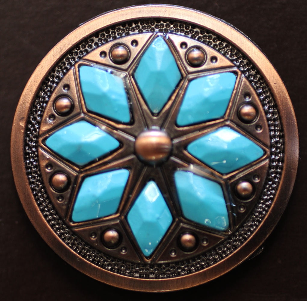 Concho 4 Conchos Rhinestone Horse Saddle Western Bridle Co249B