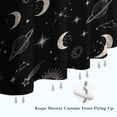 thumbnail image 6 of Black Beige Sun Moon Star Planet Pattern Shower Curtain 84"x72" ,Bathroom Decorative Shower Curtains Set with 12 Hooks,Modern Waterproof Washable Shower Curtain, 6 of 6