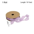 thumbnail image 2 of Unique Bargains 1 Inch 10 Yard Satin Double Ruffle Edge Ribbon Purple Solid Color for Hair Bows Sewing Gift, 2 of 7