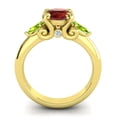 thumbnail image 4 of 2.50 Carat Round Cut Garnet & Peridot Gemstone Beautiful Engagement Ring for her Solid 18K Yellow Gold Size 10.5 by Diamond-Capitals, 4 of 8