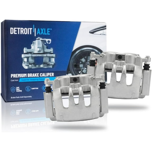 Detroit Axle - Rear Brake Calipers for Ford F-250 F-350 Super Duty 2005-2007, Brake Calipers w/Brackets 2006 F-250 F-350 Super Duty, Replacement Brake Caliper Left and Right