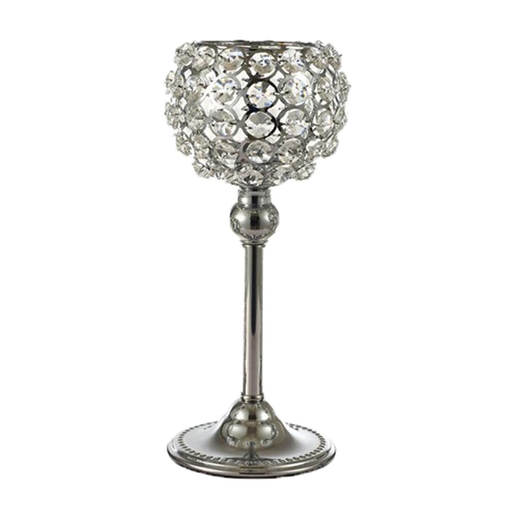 Large Stunning Tea light Candle Holders Crystal Glass Effect,Wedding