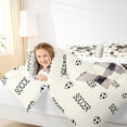 thumbnail image 3 of Erosebridal Vintage Coquette Bowtie Queen Comforter Set,Cute Soccer Theme Bedding Comforter Set For Girls Kids,Reversible,3pcs, 3 of 7