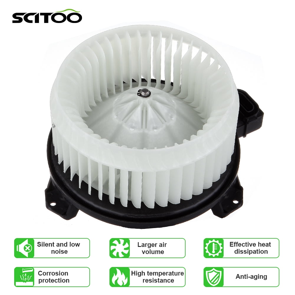 SCITOO ABS Plastic Heater Blower Motor w/Fan HVAC Resistors Blowers