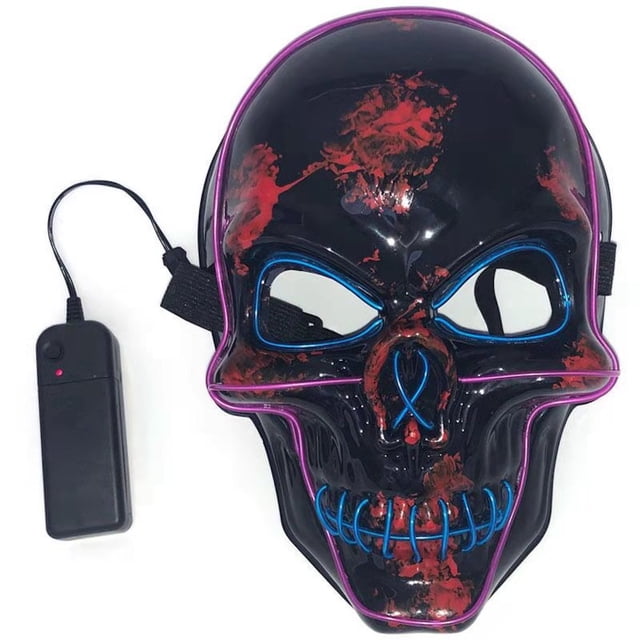 Máscara Halloween Masquerade El Luminous bicolor PVC 17x22cm