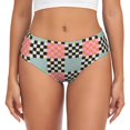 thumbnail image 1 of Balery Colorful Checkered Ropa Interior de Algodón para Mujer con Dibujo – Braguitas Cómodas y Elásticas, Estilo Clásico-X-Small, 1 of 6