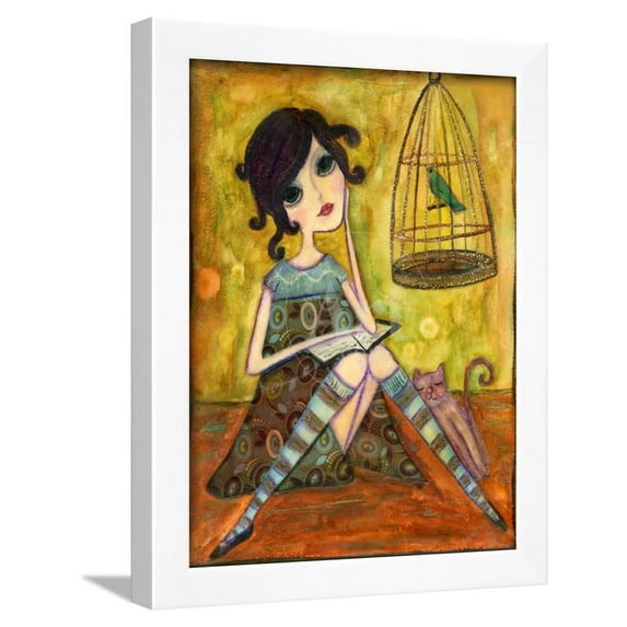 A Good Book, Animals Figurative Framed Art Print Wall Art by Wyanne Sold by Art.Com