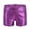Purple, variant on FINALGANG Girls Kids Solid Color Metallic Shiny Booty Shorts High Waist Stretch Fit Shorts For Stage Performance Party Wear Pink 9-10 Years
