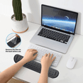 thumbnail image 5 of Protector de muñeca para teclado de espuma viscoelástica ultrafina Almohadilla ergonómica de gel suave adecuada para computadora, computadora portátil, oficina, juegos, mecanografía, color negro, 5 of 5