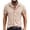 Khaki, variant on JULMCOMO Cotton Linen Shirts for Men Collared Roll Cuff Short Sleeve Breathable Lightweight Casual Summer Button Down Shirt White L