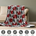 thumbnail image 5 of CASAFUN Elegant Comfort Velvet Touch Ultra Plush Christmas Holiday Printed Fleece Throw Blanket for Sofa Bedroom, 5 of 6