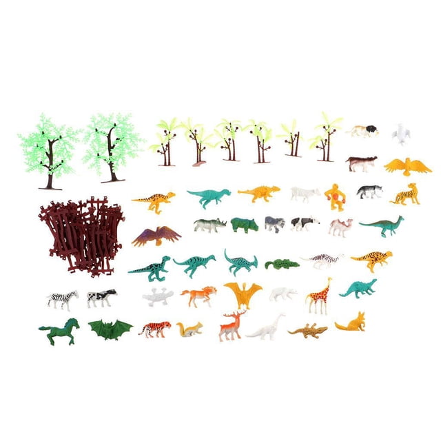 68x dinosaurio pájaro cebra modelo juguete diseño paisaje construcción Accs para niño Baoblaze Figura de acción de dinosaurio