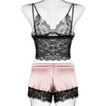thumbnail image 2 of MSJUHEG Pajamas For Women Womens Pajama Sets Women Satin Lace V-Neck Camisole Bowknot Shorts Set Sleepwear Pajamas Pajama Set Pink S, 2 of 9