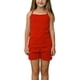thumbnail image 2 of Conjuntos de camiseta sin mangas de cuello redondo para niños, camiseta sin mangas con tirantes finos y pantalones cortos, conjunto de dos piezas para el hogar para niñas, top de poliéster, 2 of 5