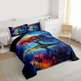 thumbnail image 3 of Manfei Tree Of Life Boy Girl 3 Pieces Queen Comforter Set,Bohemian Theme Ultra Soft Bedding Sets,Starry Sky Bedding Comforter Set Breathable,Breathable Home Decor,Reversible, 3 of 8
